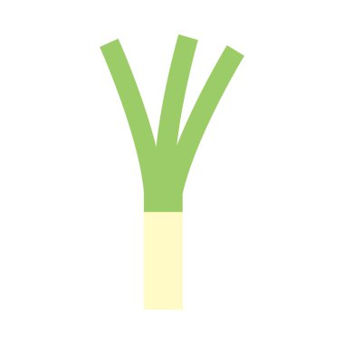 Kişisel ve ticari kullanım için Pırasalı Vektör Düz Simgesi