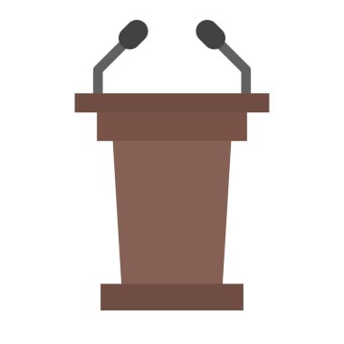 Kişisel ve ticari kullanım için Lectern Vektör Düz Simgesi