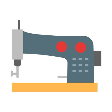 Kişisel ve ticari kullanım için Makine Vektörü Düz Simgesi