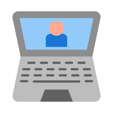 Kişisel ve Ticari Kullanım İçin Laptop Vektör Düz Simgesi