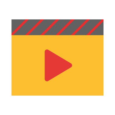 Kişisel ve Ticari Kullanım için Video Vektörü Düz Simgesi