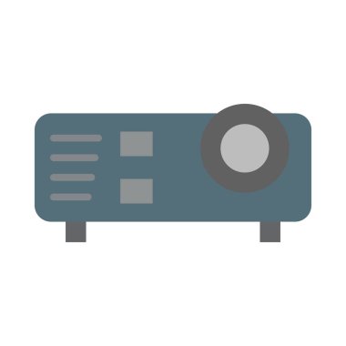 Kişisel ve Ticari Kullanım İçin Projektör Vektör Düz Simgesi