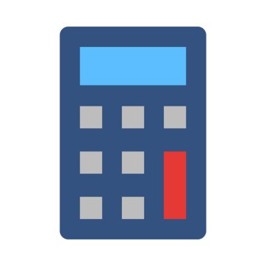 Kişisel ve Ticari Kullanım İçin Hesaplayıcı Vektör Düz Simgesi