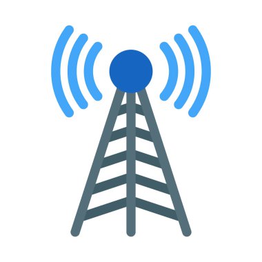 Kişisel ve Ticari Kullanım İçin Antena Vektör Düz Simgesi
