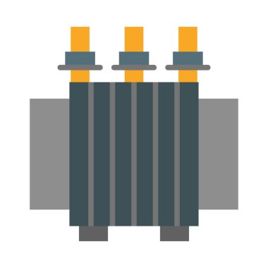 Kişisel ve ticari kullanım için Güç Transformatörü Düz Simgesi