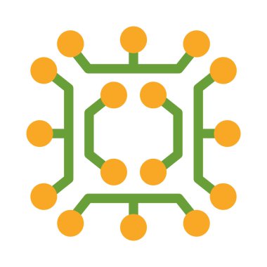 Kişisel ve Ticari Kullanım İçin Devre Vektörü Düz Simgesi