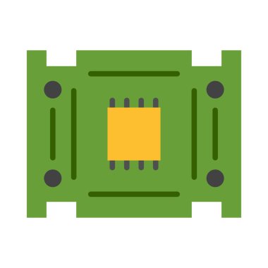 Kişisel ve ticari kullanım için Pcb Yönetim Kurulu Vektörü Düz Simgesi