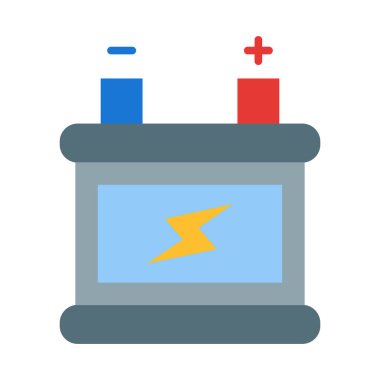 Kişisel ve ticari kullanım için Pil Vektörü Düz Simgesi