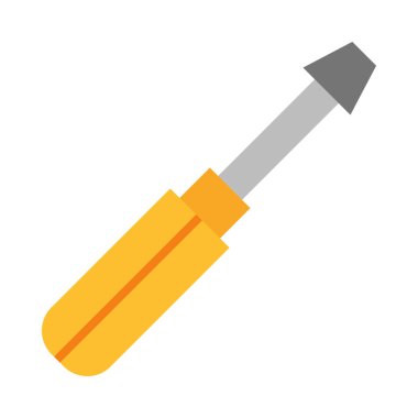 Kişisel ve Ticari Kullanım için Tornavida Vektörü Düz Simgesi