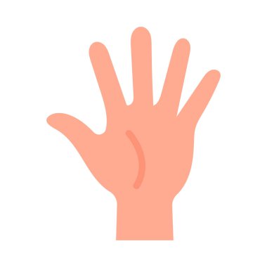 Kişisel ve Ticari Kullanım İçin El Vektörü Düz Simgesi