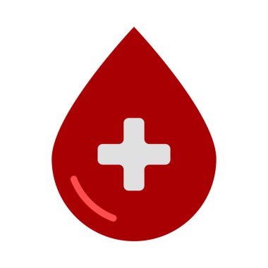 Kişisel ve ticari kullanım için Kan Damlası Vektörü Düz Simgesi