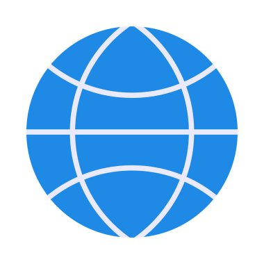 Kişisel ve Ticari Kullanım İçin Küresel Vektör Düz Simgesi