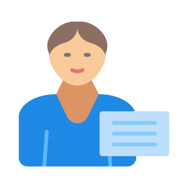 Kişisel ve Ticari Kullanım İçin Gazeteci Vektör Düz Simgesi