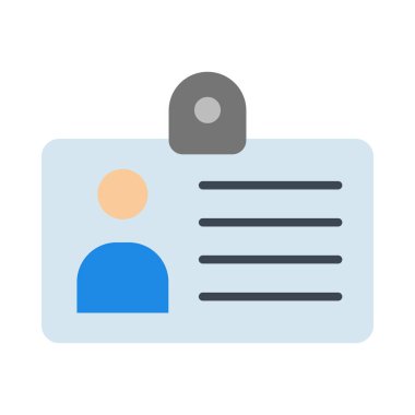 Kişisel ve Ticari Kullanım için Basın Kartı Vektör Düz Simgesi