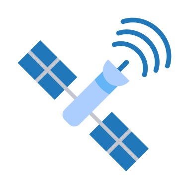 Kişisel ve Ticari Kullanım için Uydu Vektörü Düz Simgesi