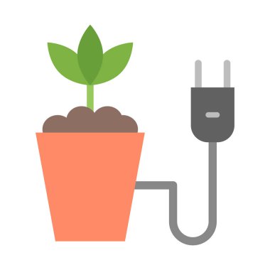 Kişisel ve Ticari Kullanım İçin Biyolojik Enerji Vektörü Düz Simgesi