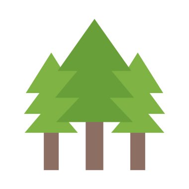 Kişisel ve ticari kullanım için Çam Ağacı Vektör Düz Simgesi
