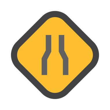 Kişisel ve ticari kullanım için Dar Yol Vektörü Düz Simgesi