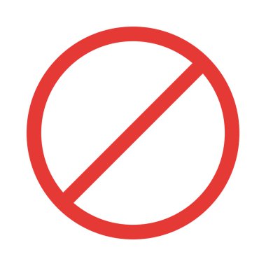 Kişisel ve Ticari Kullanım İçin Yasak İşaret Vektörü Düz Simgesi