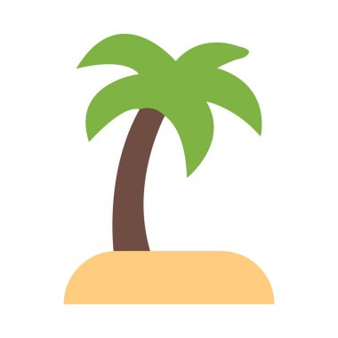 Kişisel ve ticari kullanım için Ada Vektörü Düz Simgesi