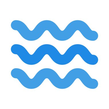 Kişisel ve Ticari Kullanım için Dalga Vektörü Düz Simgesi