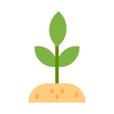 Kişisel ve Ticari Kullanım İçin Filiz Vektörü Düz Simgesi