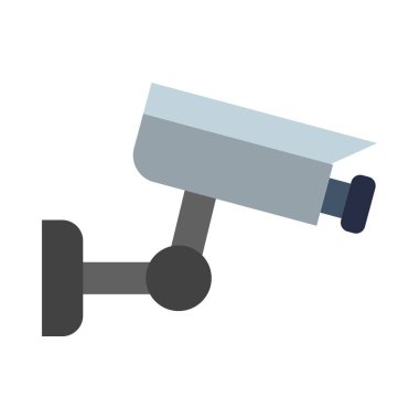 Kişisel ve ticari kullanım için Güvenlik Kamerası Vektör Düz Simgesi