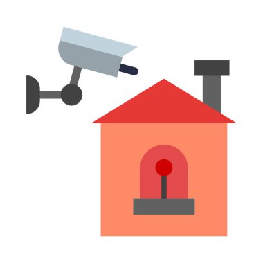 Kişisel ve ticari kullanım için Akıllı Alarm Vektörü Düz Simgesi