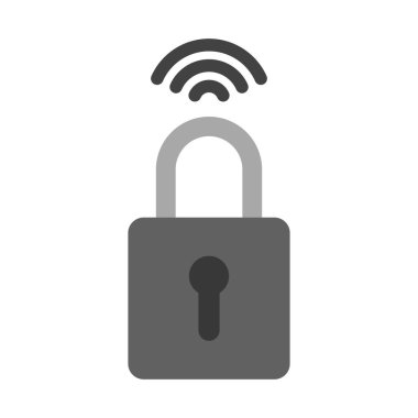 Kişisel ve ticari kullanım için Akıllı Kilit Vektörü Düz Simgesi