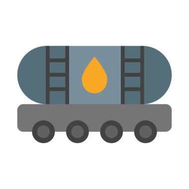 Kişisel ve ticari kullanım için Petrol Tankı Vektörü Düz Simgesi