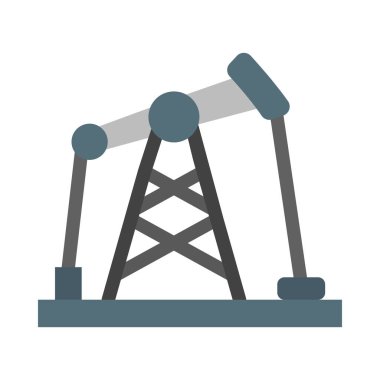 Kişisel ve ticari kullanım için Yağ Madencilik Vektörü Düz Simgesi