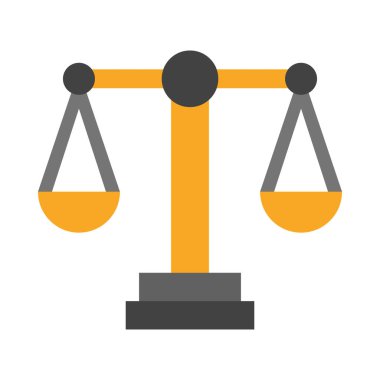 Kişisel ve Ticari Kullanım İçin Hukuk Vektörü Düz Simgesi