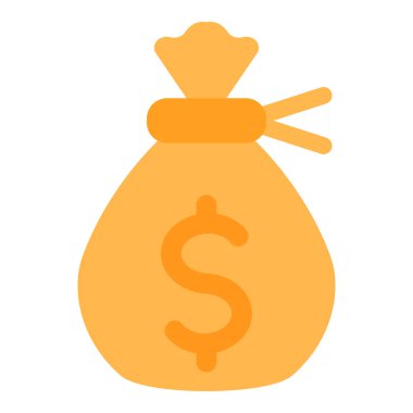 Kişisel ve ticari kullanım için Para Çantası Vektörü Düz Simgesi