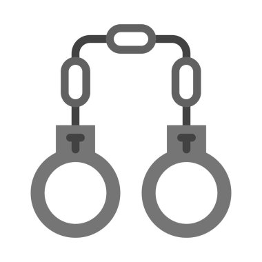 Kişisel ve ticari kullanım için Kelepçe Vektörü Düz Simgesi