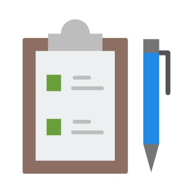 Kişisel ve Ticari Kullanım için Not Vektörü Düz Simgesi