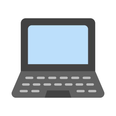 Kişisel ve Ticari Kullanım İçin Laptop Vektör Düz Simgesi
