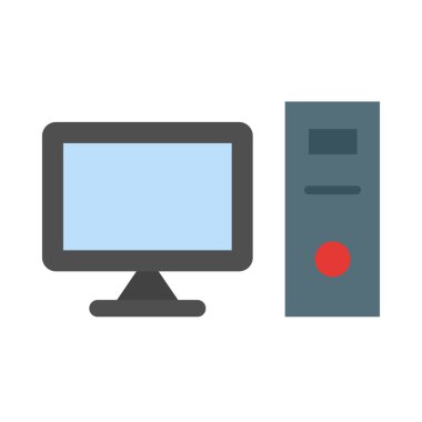 Kişisel ve Ticari Kullanım İçin Bilgisayar Vektörü Düz Simgesi