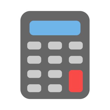 Kişisel ve Ticari Kullanım İçin Hesaplayıcı Vektör Düz Simgesi