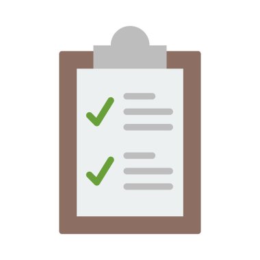 Kişisel ve Ticari Kullanım İçin Kontrol Listesi Vektör Düz Simgesi