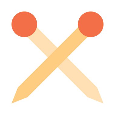 Kişisel ve Ticari Kullanım İçin Örgü Şırıngaları Düz Simgesi