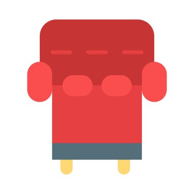 Kişisel ve ticari kullanım için Kanepe Yatağı Vektörü Düz Simgesi