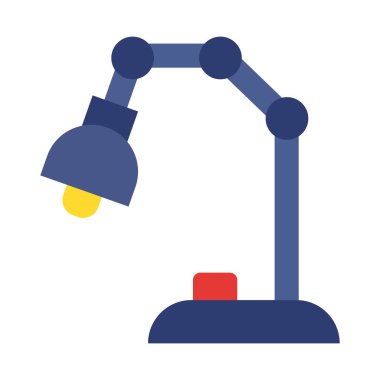 Kişisel ve ticari kullanım için Masa Lambası Vektörü Düz Simgesi