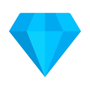 Kişisel ve Ticari Kullanım İçin Elmas Vektörü Düz Simgesi