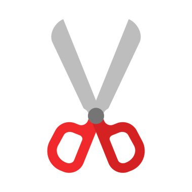 Kişisel ve Ticari Kullanım için Makas Vektörü Düz Simgesi