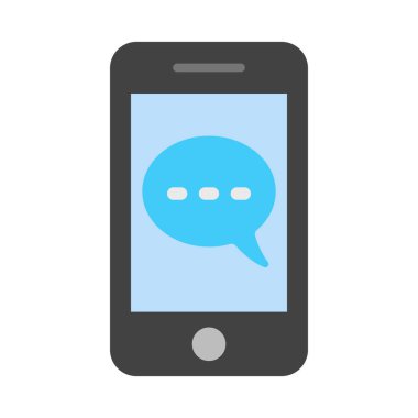 Kişisel ve ticari kullanım için Cep Telefonu Vektörü Düz Simgesi