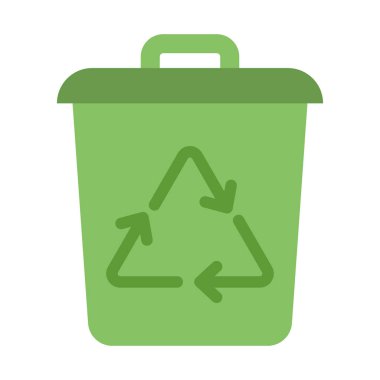 Kişisel ve ticari kullanım için Çöp Kutusu Vektörü Düz Simgesini Geri Döndür