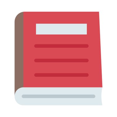 Kişisel ve ticari kullanım için Kitap Vektörü Düz Simgesi