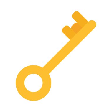 Kişisel ve Ticari Kullanım İçin Anahtar Vektör Düz Simgesi