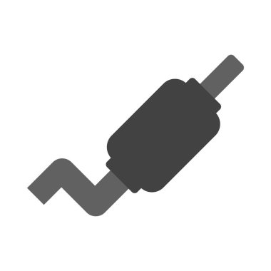 Kişisel ve ticari kullanım için Egzoz Borusu Vektörü Düz Simgesi