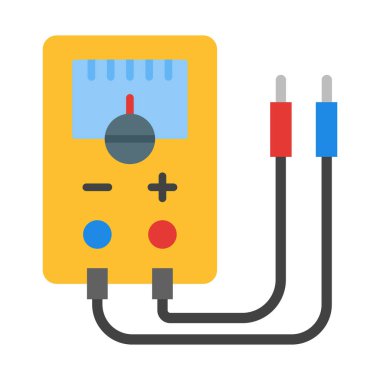 Kişisel ve Ticari Kullanım için Voltmetre Vektör Düz Simgesi